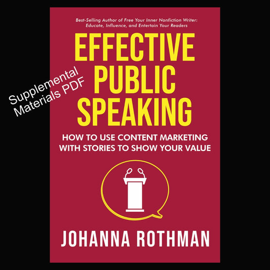 Effective Public Speaking: How to Use Content Marketing with Stories to Show Your Value